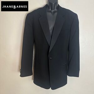 Jhane Barnes Tuxedo Jacket 44L Gently worn Wool blend no fabric tag 1 button